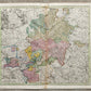1740s GERMANY HESSE antique MAP HASSIA by Matthaus Seutter