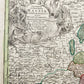 1740s GERMANY HESSE antique MAP HASSIA by Matthaus Seutter