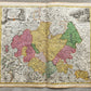 1730s GERMANY HESSE antique MAP by JOHANN HOMANN