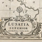 1720s GERMANY SAXONY antique LUSATIA SUPERIOR MAP by B. Sculteto - JANSSON