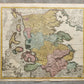 1710s GERMANY & DENMARK antique MAP Ducatus SLESVICENSIS by JOHANN HOMANN