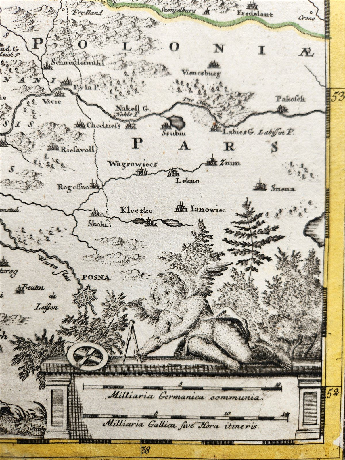 1720s GERMANY antique MAP BRANDENBURG POMERANIA Frankfurt Berlin Denmark Poland