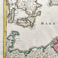 1720s GERMANY antique MAP BRANDENBURG POMERANIA Frankfurt Berlin Denmark Poland