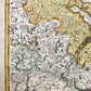 1720s GERMANY & POLAND antique MAP POMERANIA SUECIAE et BORUSSIA by HOMANN