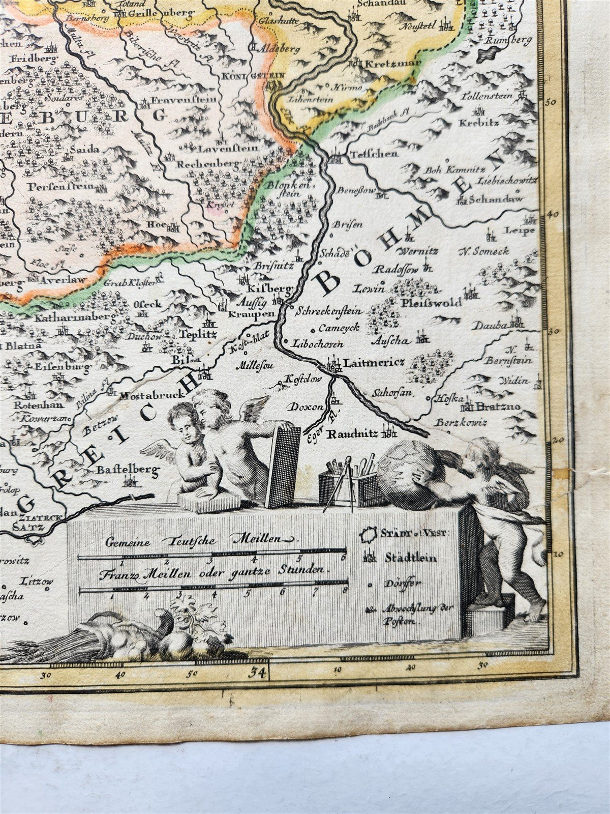 1730s GERMANY antique MAP CIRCULUS SAXONIAE INFERIORIS by JOHANN HOMANN