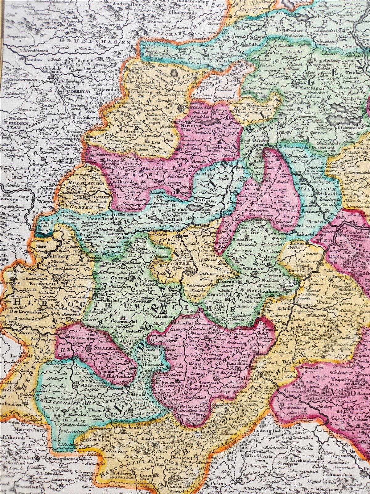 1730s GERMANY antique MAP CIRCULUS SAXONIAE INFERIORIS by JOHANN HOMANN