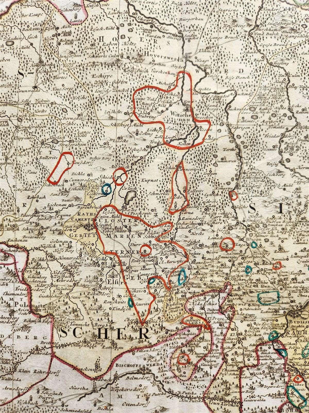 1746 GERMANY Bautzen in eastern Saxony antique MAP by HOMANN HEIRS