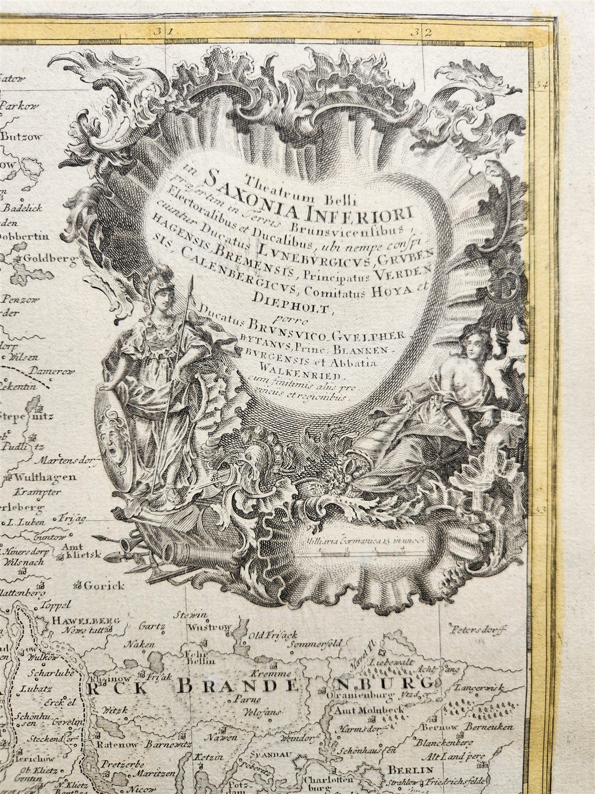 1740s GERMANY antique MAP SAXONIAE INFERIORI
