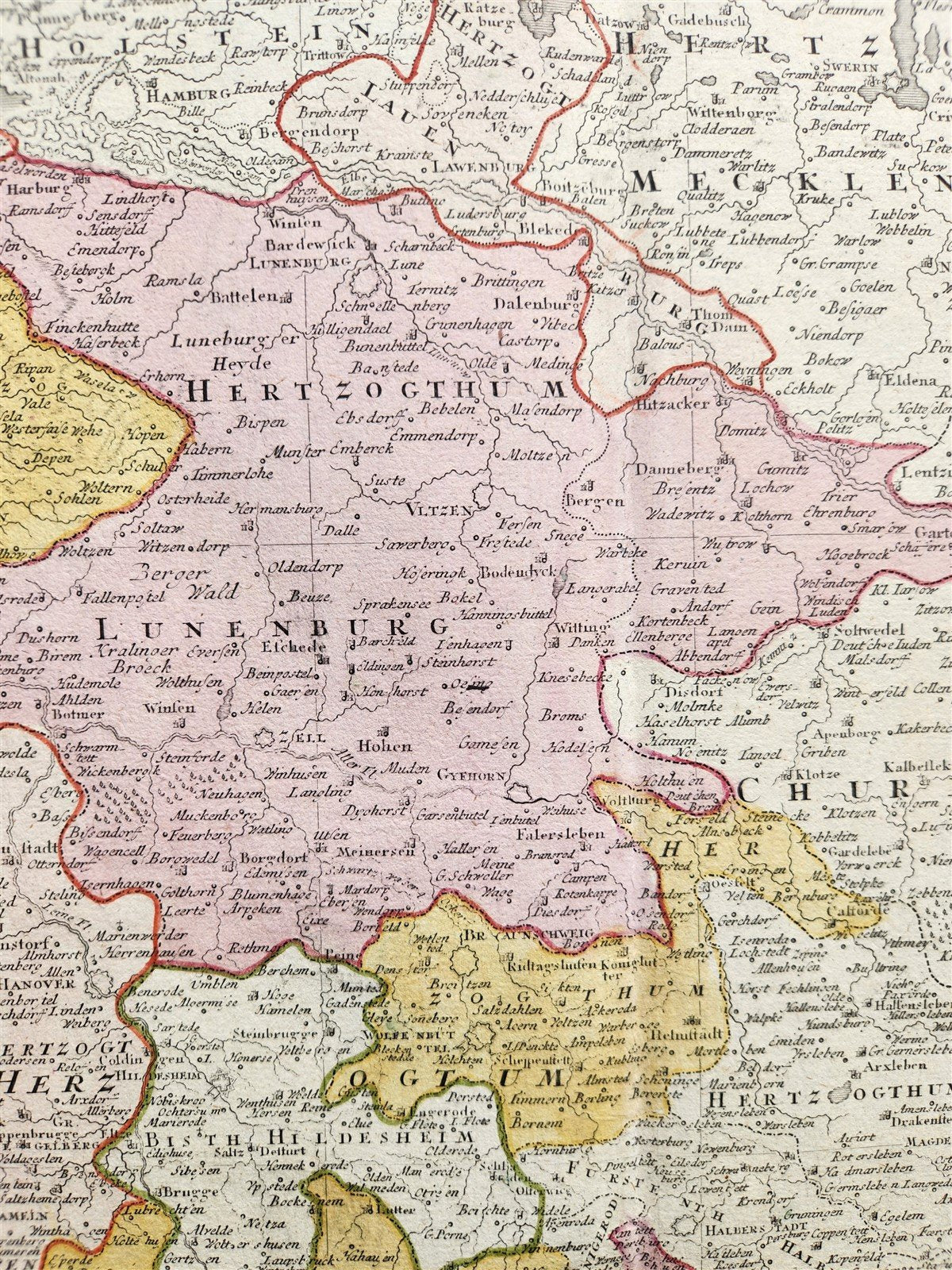 1740s GERMANY antique MAP SAXONIAE INFERIORI