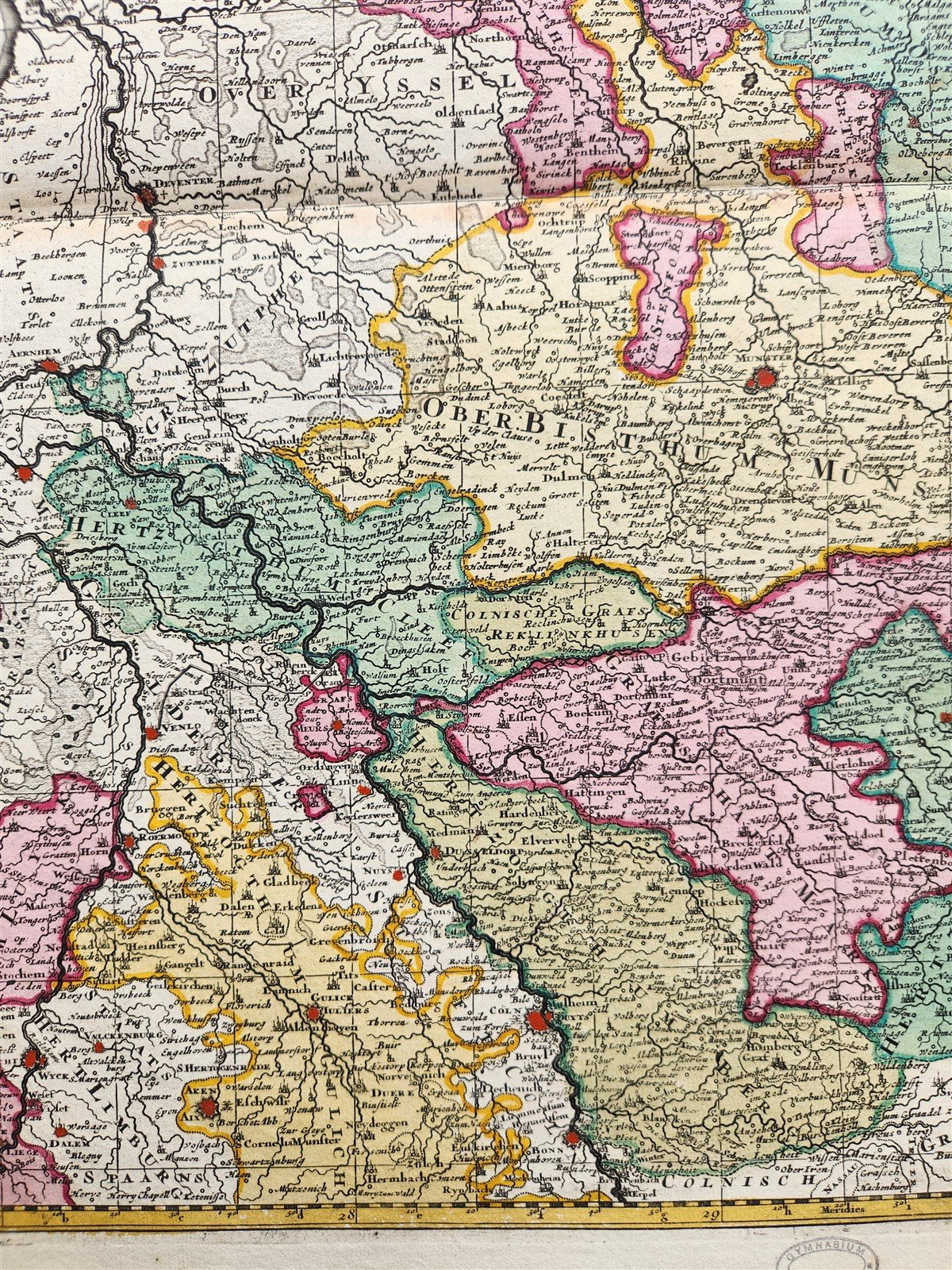 1689 GERMANY WESTPHALIAE CIRCULUS antique MAP by N. Visscher - Peter Schenk