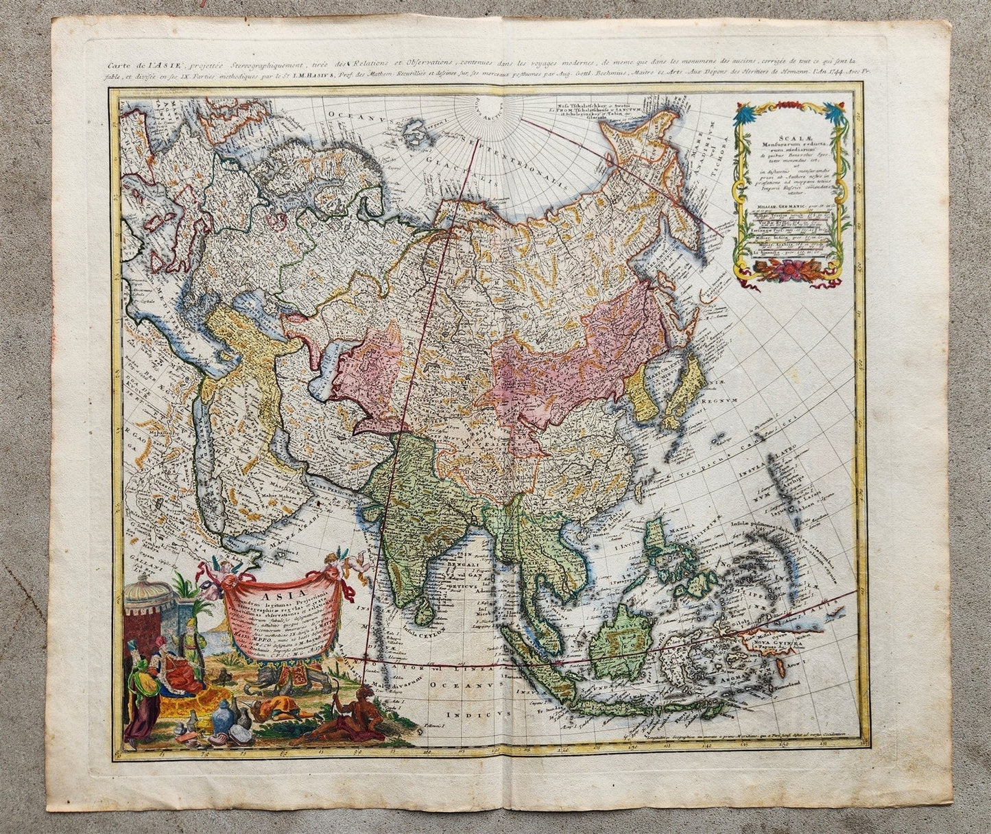 1685 MAP of ASIA antiqueAUTHENTIC Tartaria Magna Mogoli Imperium RARE