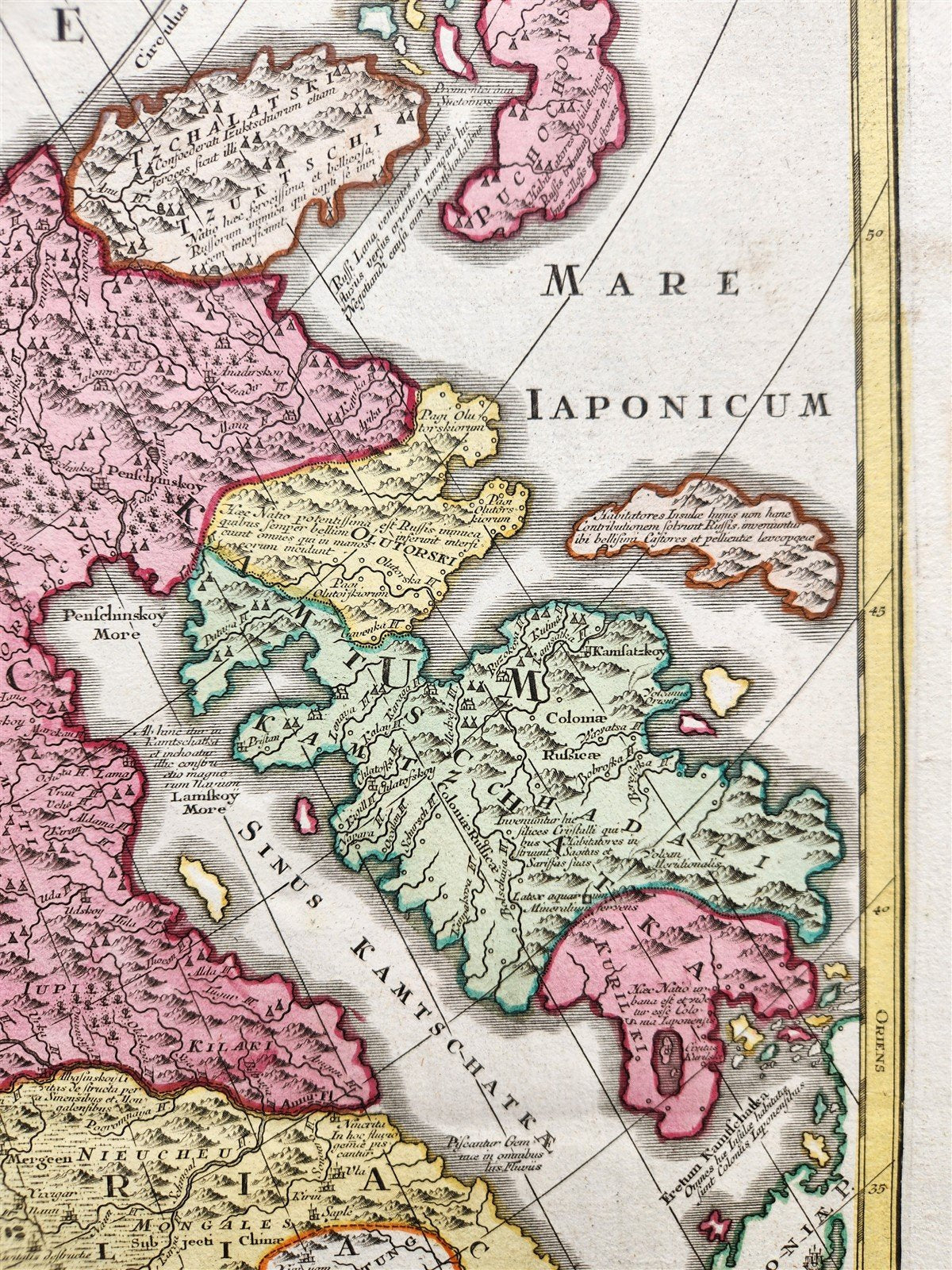 1757 RUSSIAN EMPIRE antique MAP IMPERIUM RUSSIAE MAGNAE Russia by August Vindel
