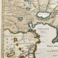 1720 CASPIAN SEA AREA antique MAP Russia RARE