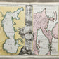 1730 CASPIAN SEA & KAMCHATKA antique MAP Russia by HOMANN HEIRS