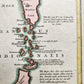 1730 CASPIAN SEA & KAMCHATKA antique MAP Russia by HOMANN HEIRS