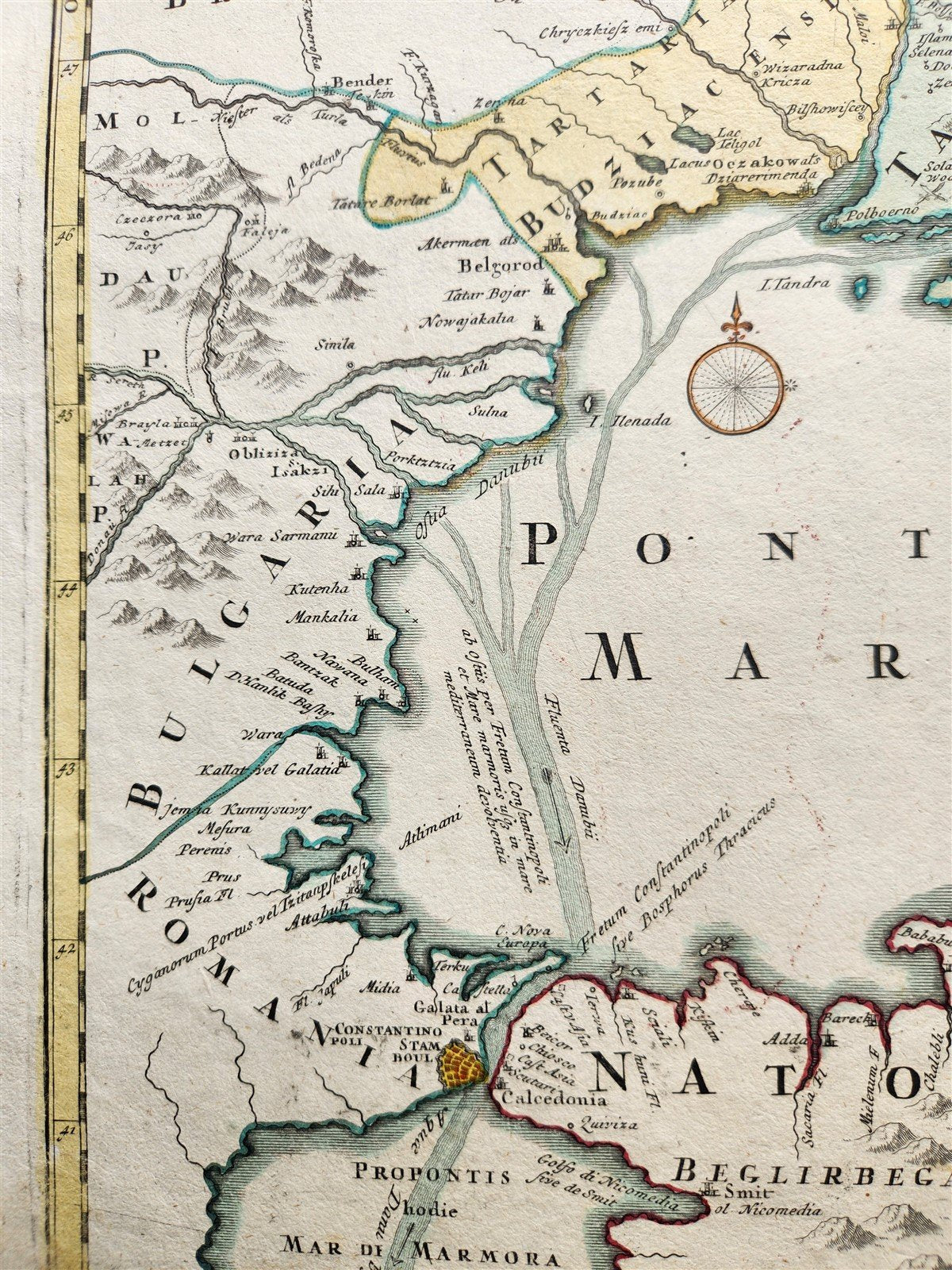 1757 RUSSIA antique MAP RUSSIAE MAGNAE Russia Black Sea Ukraine Turkey Bulgaria