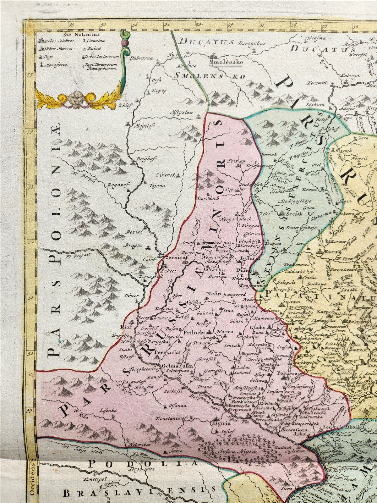 1757 RUSSIA antique MAP RUSSIAE MAGNAE Russia Black Sea Ukraine Turkey Bulgaria
