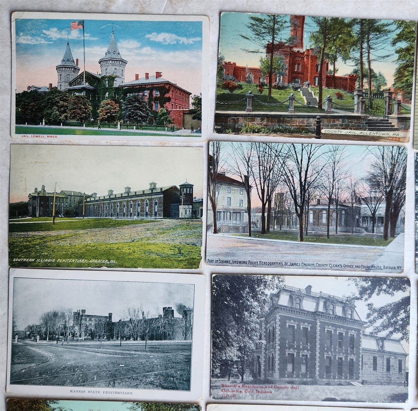 LOT of 61 ANTIQUE POSTCARDS - PRISONS