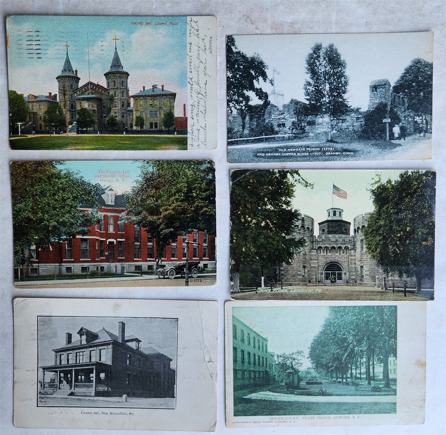 LOT of 61 ANTIQUE POSTCARDS - PRISONS
