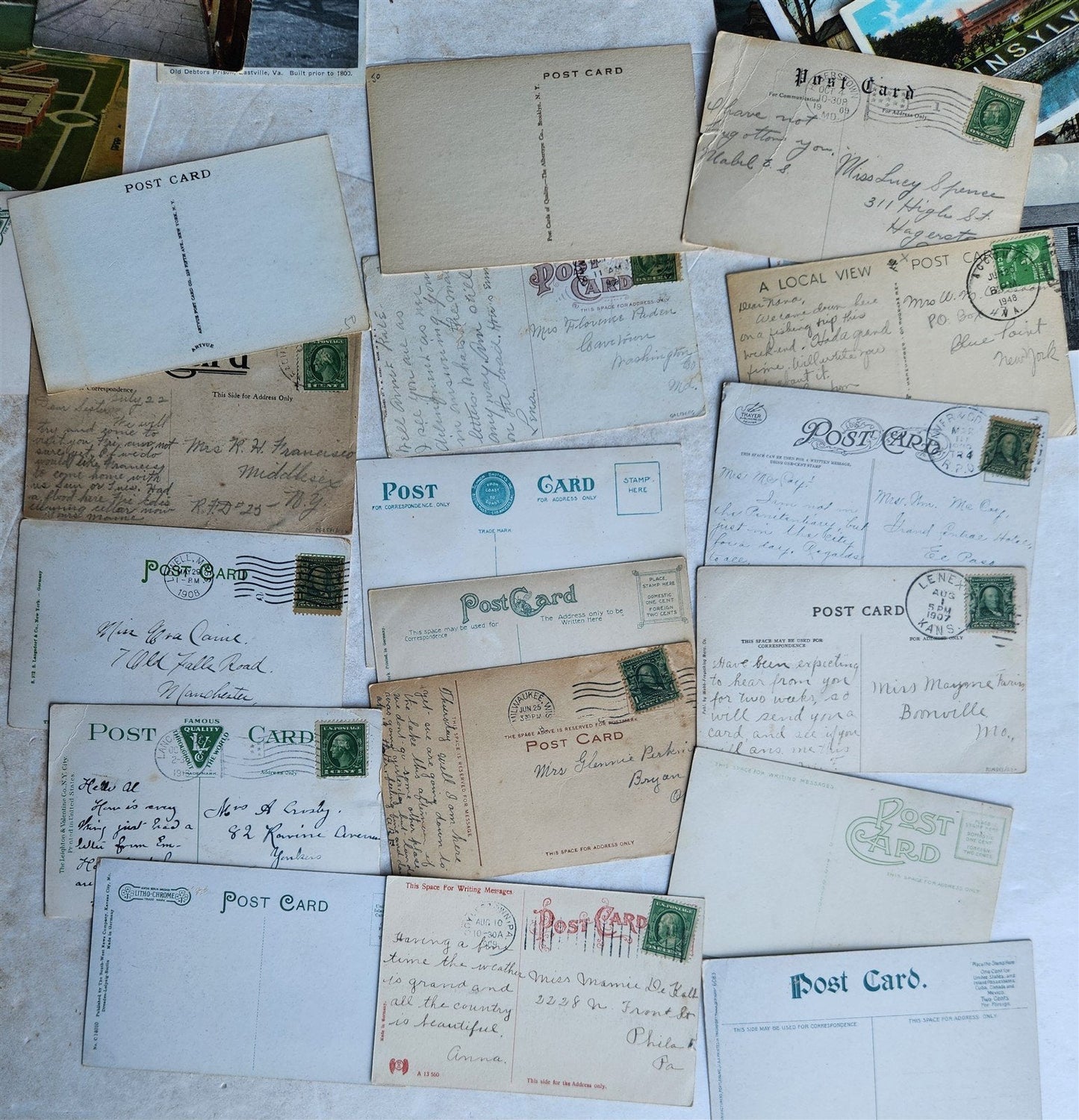 LOT of 61 ANTIQUE POSTCARDS - PRISONS