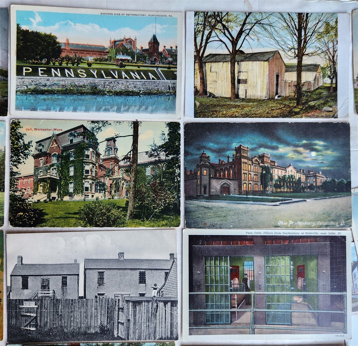 LOT of 61 ANTIQUE POSTCARDS - PRISONS