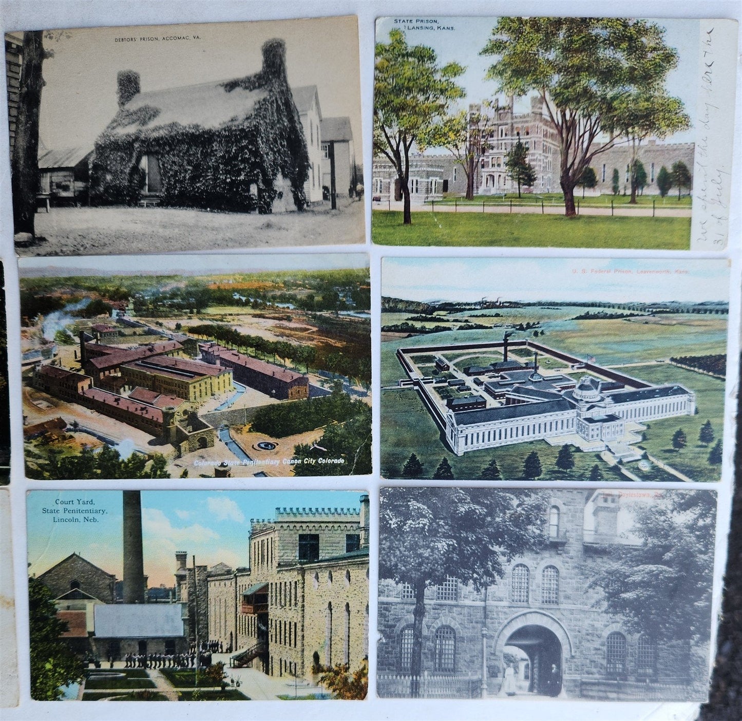 LOT of 61 ANTIQUE POSTCARDS - PRISONS