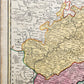 1725 BURGUNDY FRANCE antique MAP by Homann Comitatus BURGUNDIAE