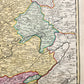 1725 BURGUNDY FRANCE antique MAP by Homann Comitatus BURGUNDIAE