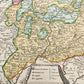 1725 BURGUNDY FRANCE antique MAP by Homann Comitatus BURGUNDIAE