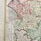 1746 PICARDIE FRANCE antique MAP Pas-de-Calais by Homann