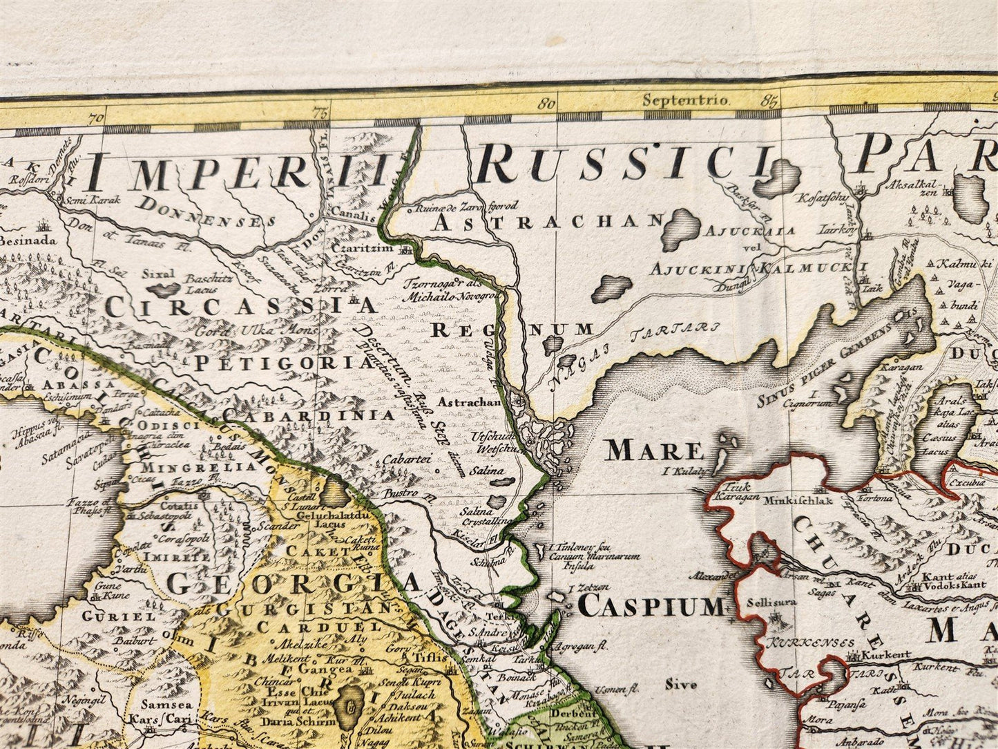 1724 PERSIAN EMPIRE antique MAP IMPERII PERSICI by Homann