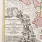 1720 LORRAINE FRANCE antique MAP by Homann Lotharingiae Tabula Generalis