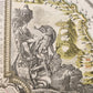 1720 SIEGE of CORFU by TURKS antique MAP GREECE by Ioh. Baptista Homanno