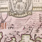 1720 SIEGE of CORFU by TURKS antique MAP GREECE by Ioh. Baptista Homanno