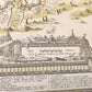 1720 SIEGE of CORFU by TURKS antique MAP GREECE by Ioh. Baptista Homanno