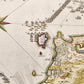 1720 SIEGE of CORFU by TURKS antique MAP GREECE by Ioh. Baptista Homanno