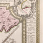 1720 SIEGE of CORFU by TURKS antique MAP GREECE by Ioh. Baptista Homanno
