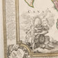 1716 CORFU antique MAP GREECE by Ioh. Baptista Homanno