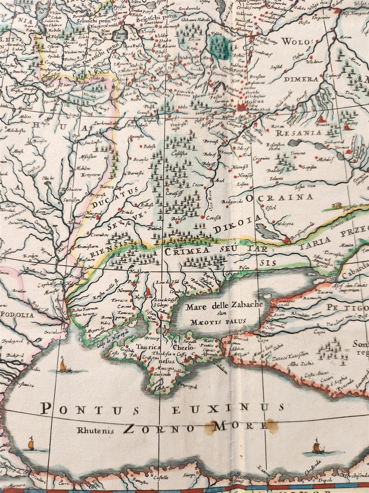 1635 RUSSIA antique MAP by Isaac Massa RARE