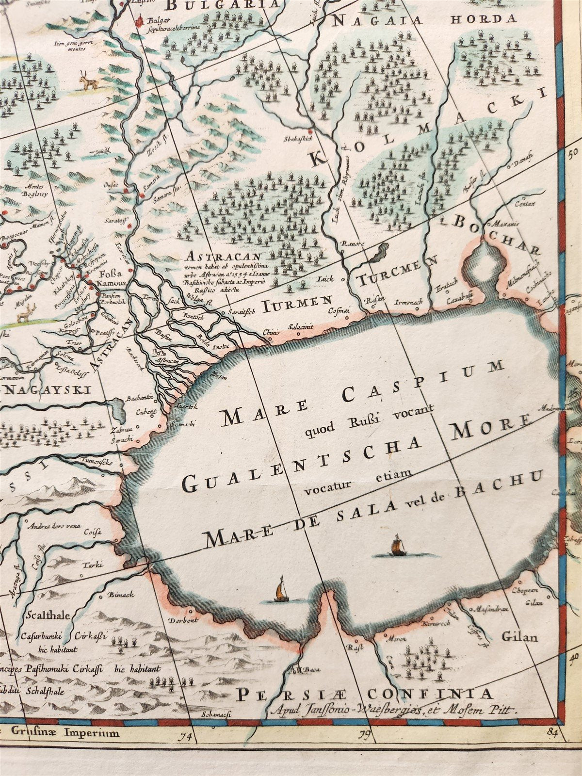 1635 RUSSIA antique MAP by Isaac Massa RARE