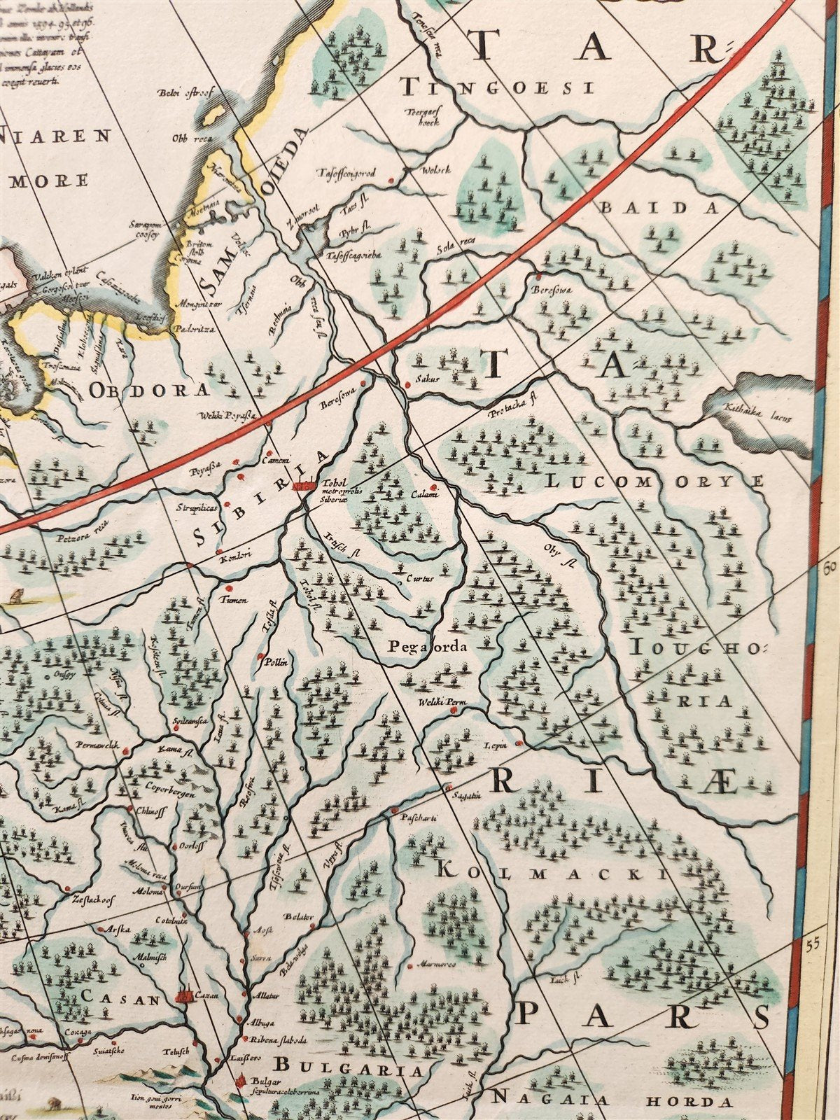 1635 RUSSIA antique MAP by Isaac Massa RARE