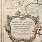 1702 FRANCE LE DUCHE de CLEVES antique MAP by Hubert Jaillot