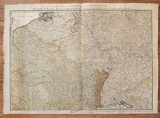 1793 FRENCH GERMAN WAR MILITARY MAP antique