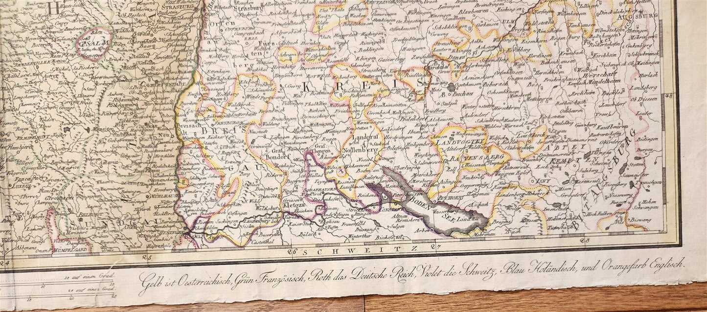 1793 FRENCH GERMAN WAR MILITARY MAP antique