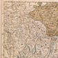 1730s MILITARY MAP antique THEATRE DE LA GUERRE CARTE NOUVELLE LE COURS du RHIN