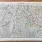 1730s CURSUS RHENI a BASILIAE MAP antique GERMANY SWITZERLAND AUSTRIA
