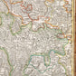 1730s CURSUS RHENI a BASILIAE MAP antique GERMANY SWITZERLAND AUSTRIA