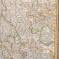 1730s CURSUS RHENI a BASILIAE MAP antique GERMANY SWITZERLAND AUSTRIA