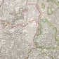1730s CURSUS RHENI a BASILIAE MAP antique GERMANY SWITZERLAND AUSTRIA