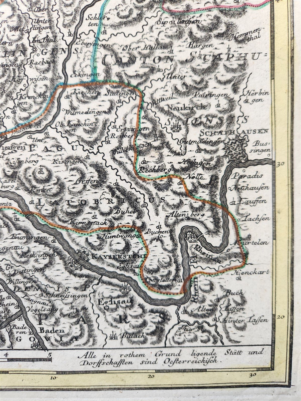 1730s Breisgau Germany antique MAP antique PROVINCIA BRISGOVIAE Matthias Seutter